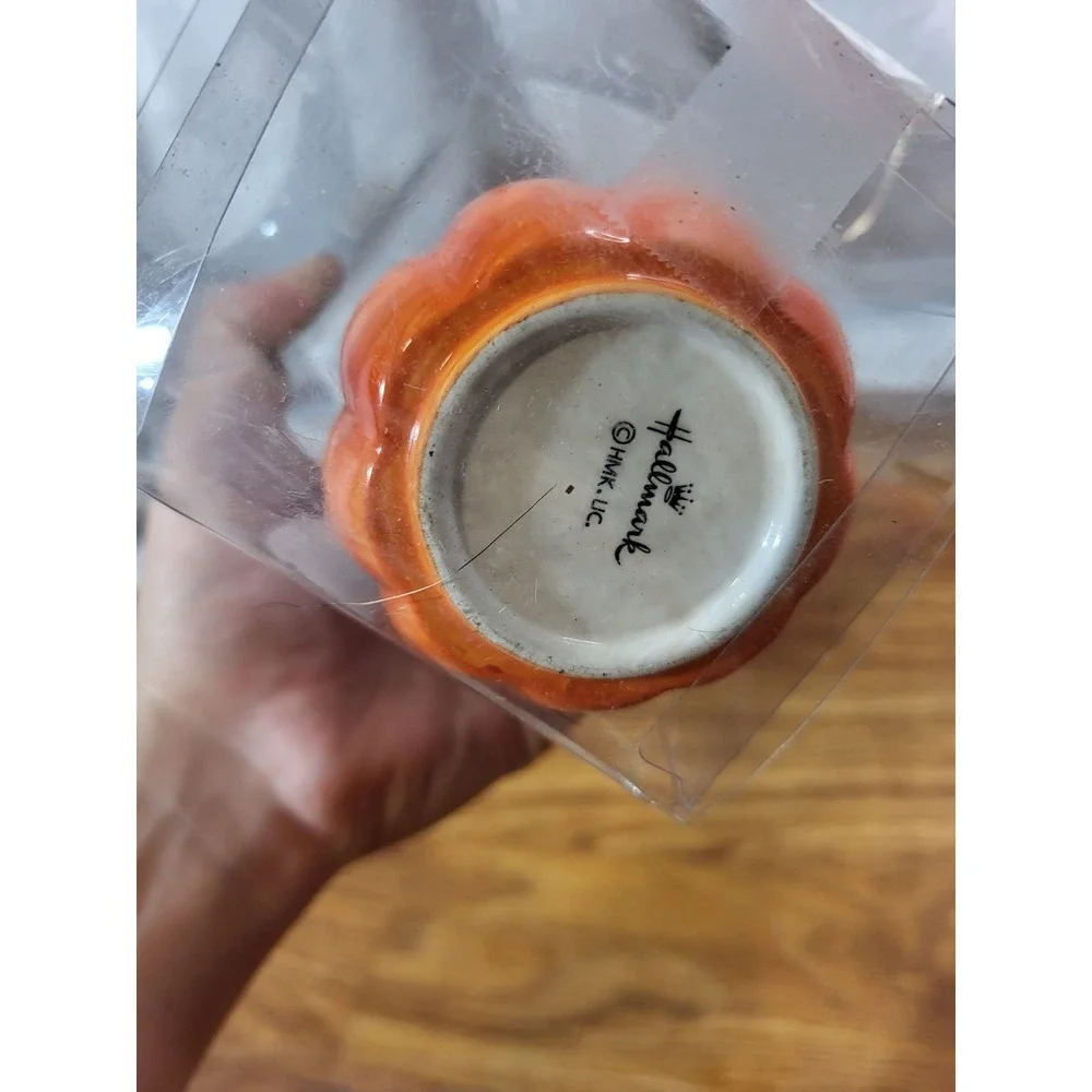 Halloween Tea light Holders Vintage Hallmark Cat Pumpkin Ghost - Stackable